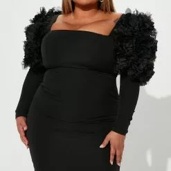 Fashion Nova Nicky Midi Dress - Black -Fashion Nova Dresses Shop 09 26 22Studio1 KJ DJ 10 58 27 3 BD3036 Black 3193 PLUS EH