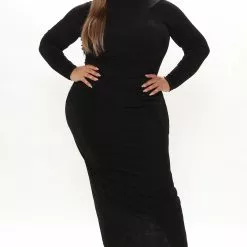 Fashion Nova Lina Slinky Maxi Dress - Black 14 Fashion Nova Lina Slinky Maxi Dress - Black -Fashion Nova Dresses Shop 09 28 21Studio3 RT KG 10 16 21 7 FS22A066 Black 1078 PLUS KS