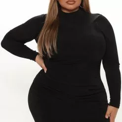 Fashion Nova Lina Slinky Maxi Dress - Black 15 Fashion Nova Lina Slinky Maxi Dress - Black -Fashion Nova Dresses Shop 09 28 21Studio3 RT KG 10 16 25 7 FS22A066 Black 1080 PLUS KS