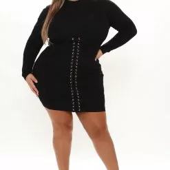 Fashion Nova Setting The Tone Mini Dress - Black -Fashion Nova Dresses Shop 09 28 21Studio3 RT KG 10 30 41 8 G031 Black 1086 PLUS KL