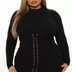 Fashion Nova Setting The Tone Mini Dress - Black -Fashion Nova Dresses Shop 09 28 21Studio3 RT KG 10 30 46 8 G031 Black 1089 PLUS KL