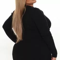 Fashion Nova Setting The Tone Mini Dress - Black -Fashion Nova Dresses Shop 09 28 21Studio3 RT KG 10 31 03 8 G031 Black 1093 PLUS KL