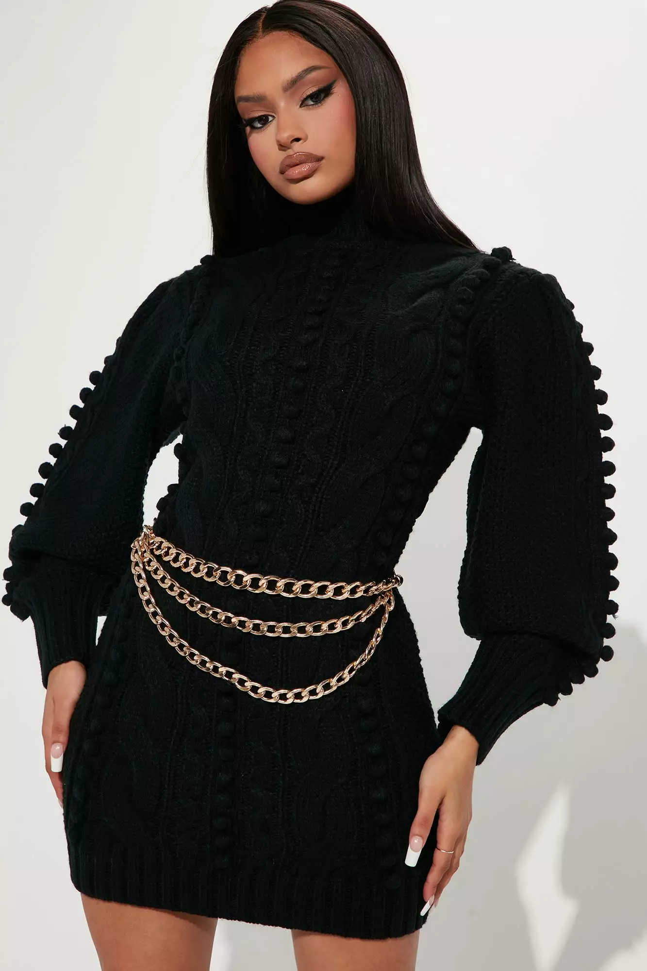 Fashion Nova Sassy Secret Sweater Mini Dress - Black 3 Fashion Nova Sassy Secret Sweater Mini Dress - Black