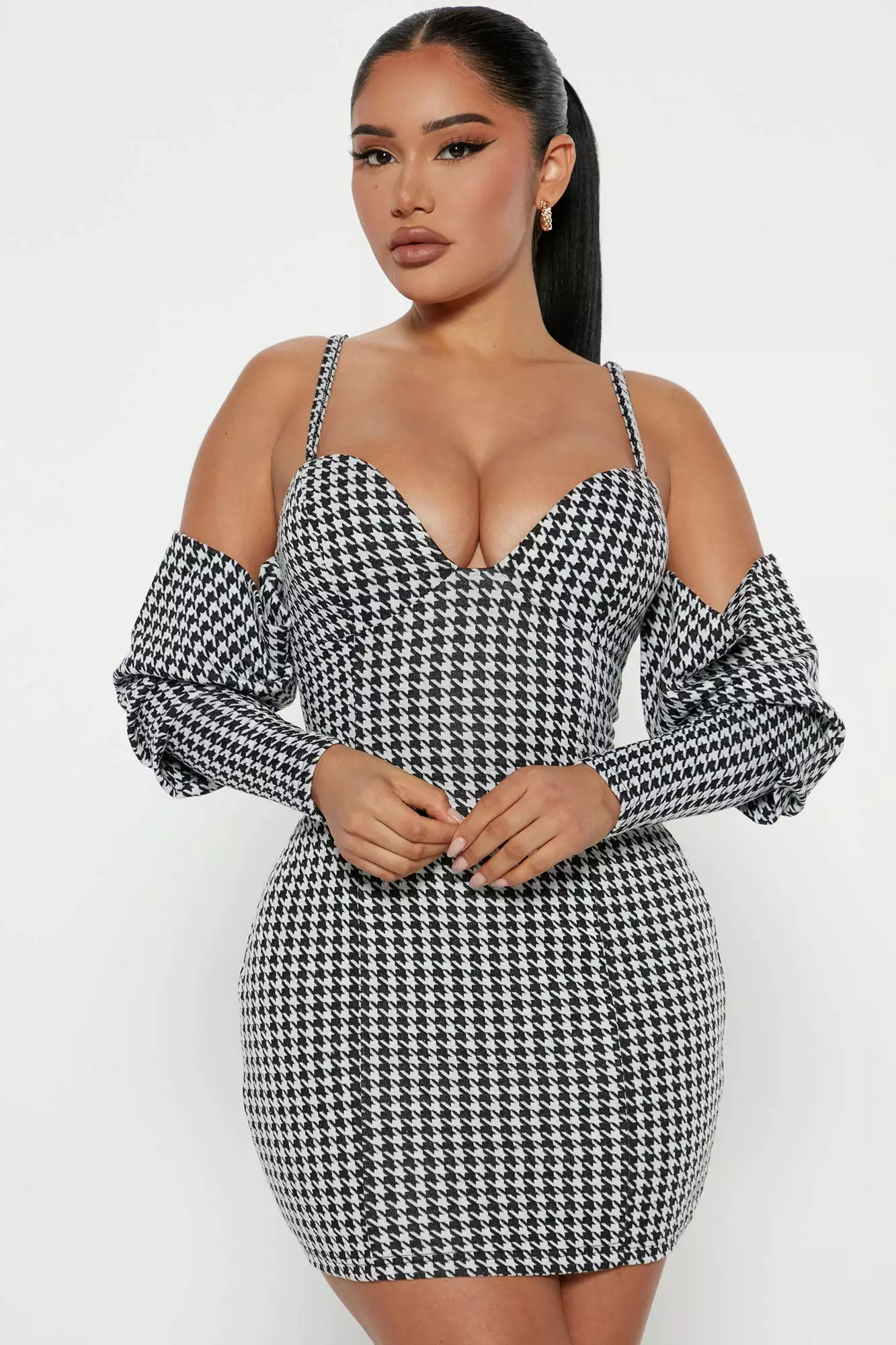 Fashion Nova Italian Cafe Mini Dress - Black/White 3 Fashion Nova Italian Cafe Mini Dress - Black/White