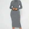 Fashion Nova Amika Ribbed Midi Dress - Charcoal -Fashion Nova Dresses Shop 09 28 22Studio4 RT KH 09 54 04 12 RD48438L Charcoal 2086 WG
