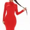 Fashion Nova Feelin It Midi Dress - Red -Fashion Nova Dresses Shop 09 29 20Studio2 MS SD 15 32 10 50 DZ7243 Red 6841 EH