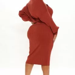 Fashion Nova Warm Wishes Dress Set - Rust -Fashion Nova Dresses Shop 09 29 21Studio3 ME RL 08 48 58 11 RDAD2491FN Rust 1799 PLUS KS