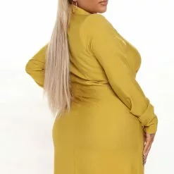 Fashion Nova It's Happy Hour Mini Dress - Mustard -Fashion Nova Dresses Shop 09 29 21Studio3 ME RL 10 23 54 27 FL21A401 Mustard 0008 PLUS EH