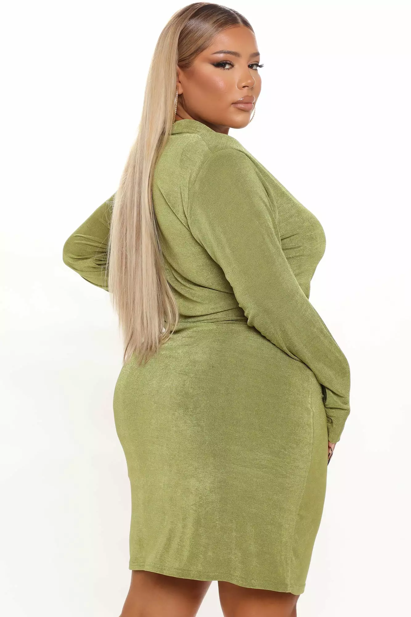 Fashion Nova Tall Nights To Remember Shirt Dress - Green 10 Fashion Nova Tall Nights To Remember Shirt Dress - Green - Image 8