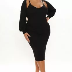 Fashion Nova Warm Wishes Dress Set - Black -Fashion Nova Dresses Shop 09 29 21Studio3 ME RL 13 55 01 60 RDAD2491FN Black 0093 PLUS EH