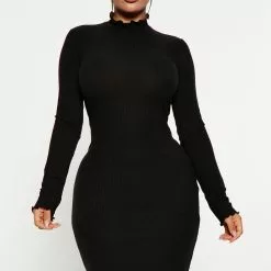 Fashion Nova Nila Midi Dress - Black 6 Fashion Nova Nila Midi Dress - Black -Fashion Nova Dresses Shop 09 29 22Studio4 CE KP 10 37 46 22 RD47588L Black 2541 PB