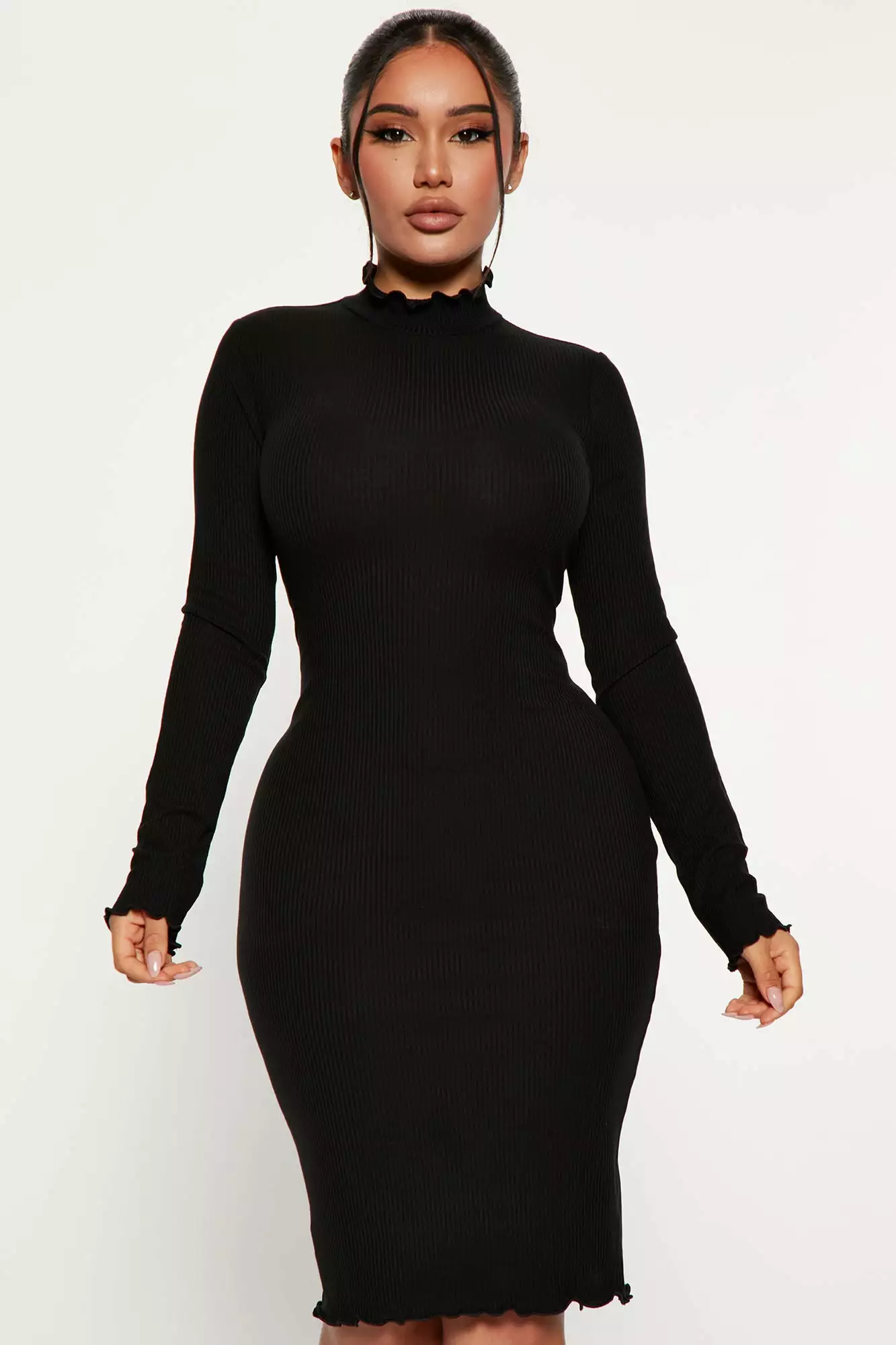 Fashion Nova Nila Midi Dress - Black 4 Fashion Nova Nila Midi Dress - Black - Image 2
