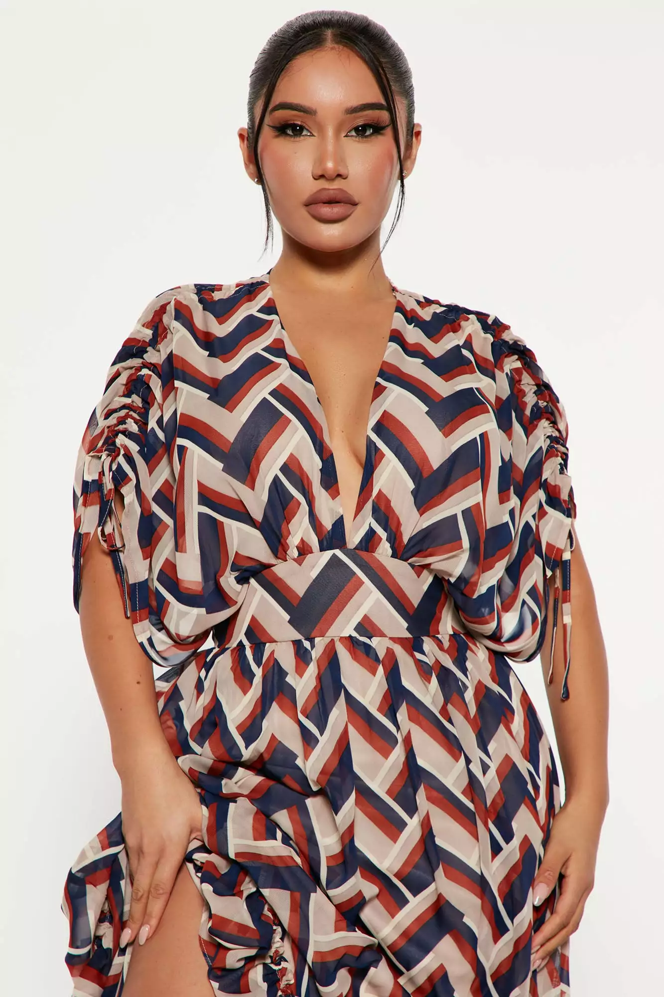 Fashion Nova Afternoon Dates Maxi Dress - Navy/combo 4 Fashion Nova Afternoon Dates Maxi Dress - Navy/combo - Image 2