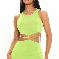 Fashion Nova Start Off Right Slinky Midi Dress - Lime -Fashion Nova Dresses Shop 1 21 22Studio1 ME RL 15 26 36 57 JD44530 Lime 0864 SG