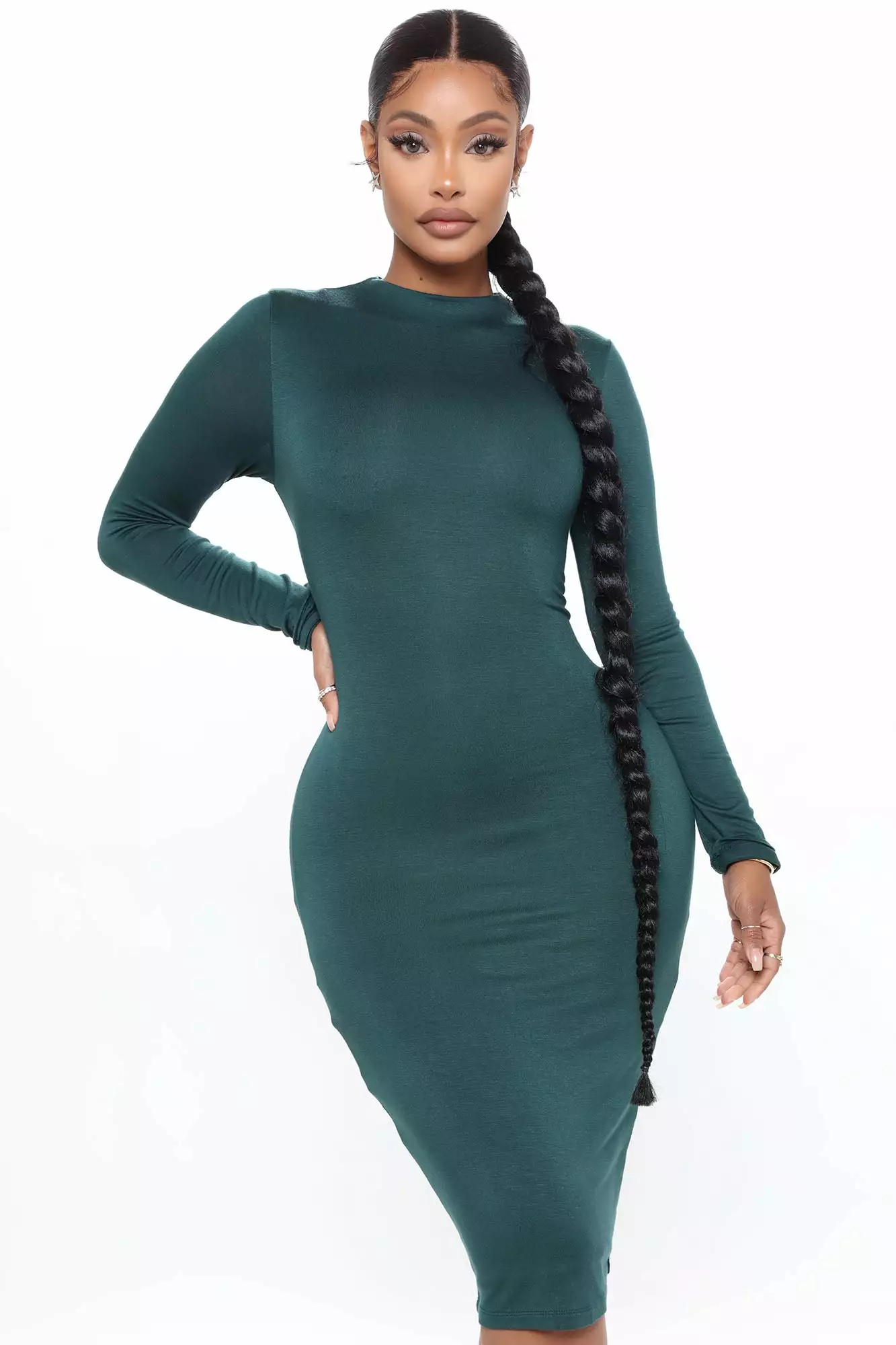 Fashion Nova Kora Midi Dress - Hunter 4 Fashion Nova Kora Midi Dress - Hunter - Image 2