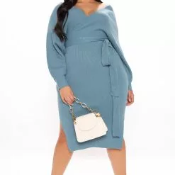 Fashion Nova Mona Sweater Midi Dress - Dusty Blue -Fashion Nova Dresses Shop 10 01 20Studio4 DD JH 13 14 27 37 ID2591 Blue 52928 PLUS EH