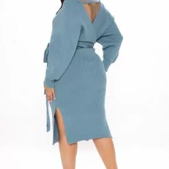 Fashion Nova Mona Sweater Midi Dress - Dusty Blue -Fashion Nova Dresses Shop 10 01 20Studio4 DD JH 13 14 49 37 ID2591 Blue 52935 PLUS EH