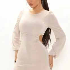 Fashion Nova Shannel Slinky Mini Dress - Sand -Fashion Nova Dresses Shop 10 01 21Studio2 SN KP 10 56 47 27 FS22A748 Sand 4109 PB