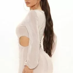 Fashion Nova Shannel Slinky Mini Dress - Sand -Fashion Nova Dresses Shop 10 01 21Studio2 SN KP 10 57 02 27 FS22A748 Sand 4113 PB