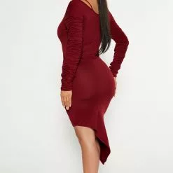 Fashion Nova Dez Midi Dress - Burgundy -Fashion Nova Dresses Shop 10 03 22Studio4 KS KP 10 25 34 26 JD47945L Burgundy 3776 KS