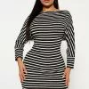 Fashion Nova Naya Striped Mini Dress - Black/White