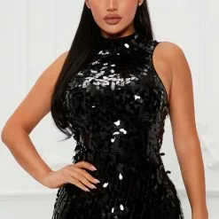 Fashion Nova Tasha Sequin Maxi Dress - Black -Fashion Nova Dresses Shop 10 03 22Studio4 KS KP 12 51 13 51 DR19871 Black R 8067 JB