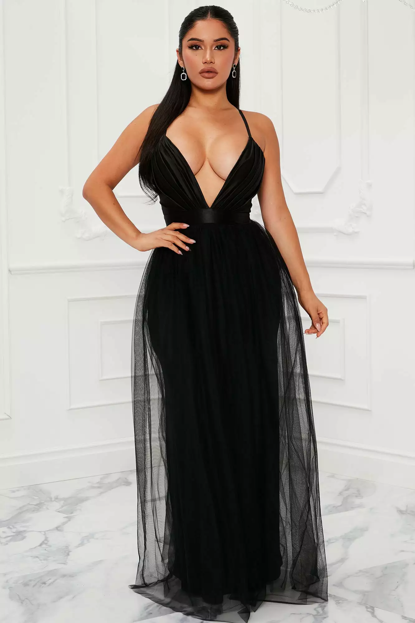 Fashion Nova Julianna Tulle Maxi Dress - Black 3 Fashion Nova Julianna Tulle Maxi Dress - Black