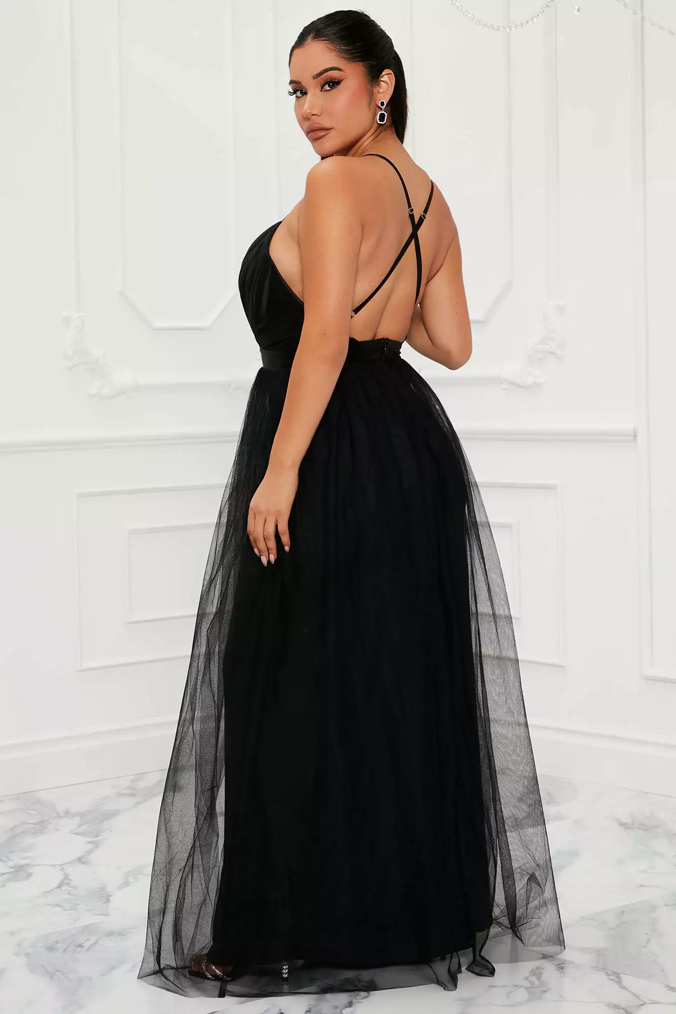 Fashion Nova Julianna Tulle Maxi Dress - Black 5 Fashion Nova Julianna Tulle Maxi Dress - Black - Image 3
