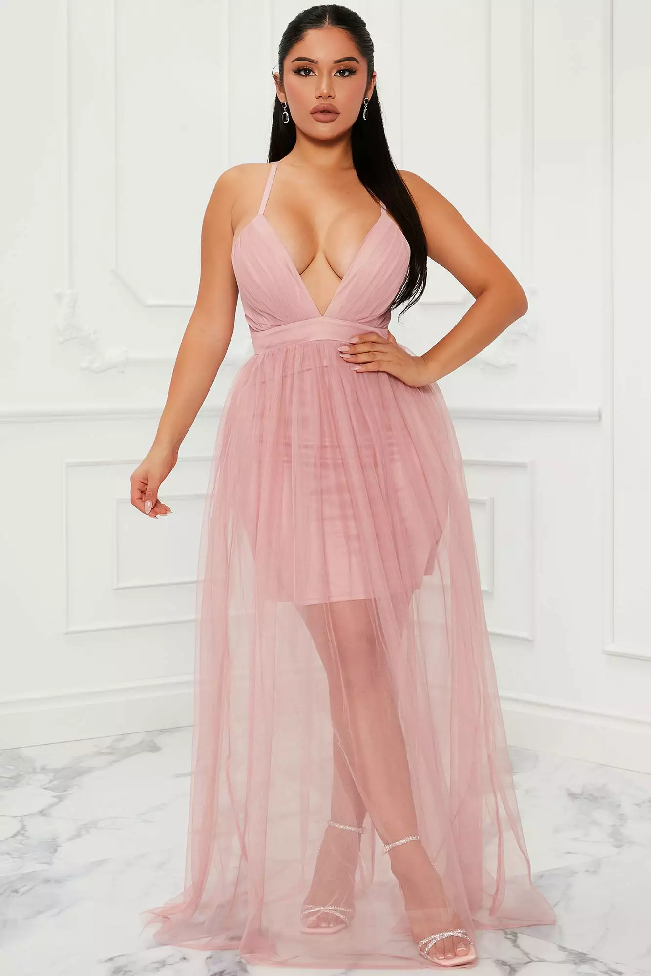 Fashion Nova Andrya Tulle Maxi Dress - Mauve 3 Fashion Nova Andrya Tulle Maxi Dress - Mauve