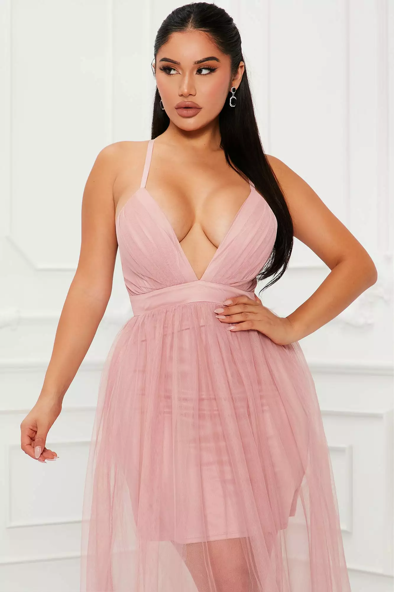 Fashion Nova Andrya Tulle Maxi Dress - Mauve 4 Fashion Nova Andrya Tulle Maxi Dress - Mauve - Image 2