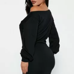 Fashion Nova Kelley Off Shoulder Mini Dress - Black -Fashion Nova Dresses Shop 10 04 22Studio4 SN KP 13 32 26 57 CFD1224L Black 4262 JB