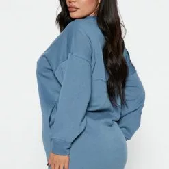 Fashion Nova Sandie Sweatshirt Dress - Blue -Fashion Nova Dresses Shop 10 04 22Studio4 SN KP 13 40 45 60 CFD1357LA Blue 4299 KS