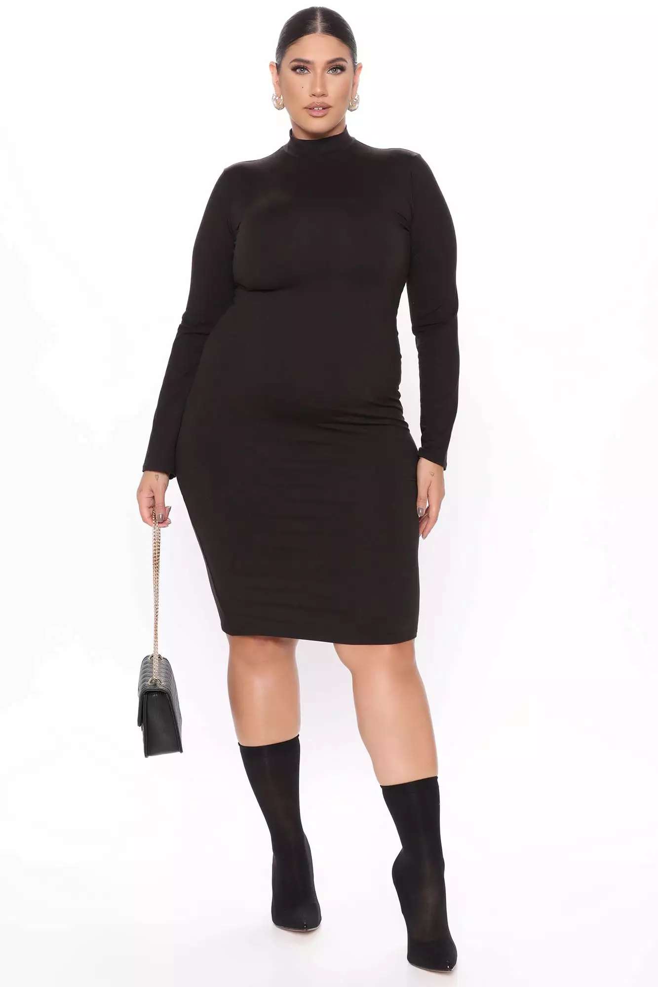 Fashion Nova Feelin It Midi Dress - Black 7 Fashion Nova Feelin It Midi Dress - Black - Image 5
