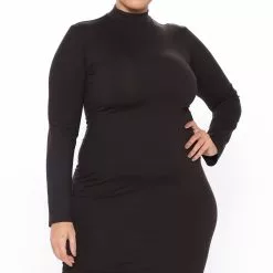 Fashion Nova Feelin It Midi Dress - Black 16 Fashion Nova Feelin It Midi Dress - Black -Fashion Nova Dresses Shop 10 05 20Studio3 EF JH 11 48 45 44 DZ7243 Black 0575 PLUS KL