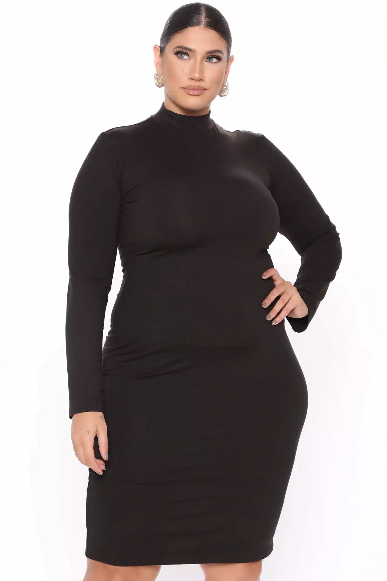 Fashion Nova Feelin It Midi Dress - Black 9 Fashion Nova Feelin It Midi Dress - Black - Image 7