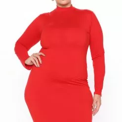 Fashion Nova Feelin It Midi Dress - Red -Fashion Nova Dresses Shop 10 05 20Studio3 EF JH 14 19 20 67 DZ7243 Red 0514 PLUS NT