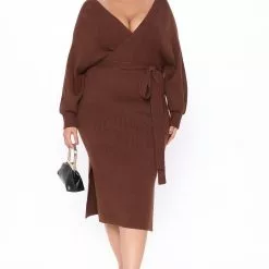 Fashion Nova Mona Sweater Midi Dress - Chocolate -Fashion Nova Dresses Shop 10 05 20Studio3 EF JH 14 49 47 73 ID2591 Chocolate 0583 PLUS NT