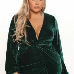 Fashion Nova Sugar Free Velvet Maxi Dress - Hunter -Fashion Nova Dresses Shop 10 05 21Studio3 CE KP 08 28 25 9 DR2109 Hunter 5640 PLUS KS