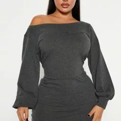 Fashion Nova Kelley Off Shoulder Mini Dress - Charcoal 6 Fashion Nova Kelley Off Shoulder Mini Dress - Charcoal -Fashion Nova Dresses Shop 10 05 22STUDIO4 CE DJ 11 53 52 28 CFD1224L Charcoal 4952 EH