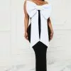 Fashion Nova Big Bow Energy Maxi Dress - Black/White -Fashion Nova Dresses Shop 10 05 22Studio7 MS ALEX 10 58 17 6 DR2587 BlackWhite 7682 KS