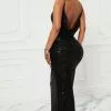 Fashion Nova Giving Life Sequin Maxi Dress - Black