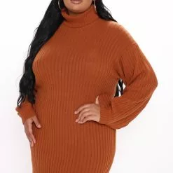 Fashion Nova Too Cozy Turtle Neck Sweater Dress - Cognac 21 Fashion Nova Too Cozy Turtle Neck Sweater Dress - Cognac -Fashion Nova Dresses Shop 10 06 20Studio4 PA TB 10 56 13 16 HF19H175 Cognac 53174 PLUS WG