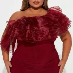 Fashion Nova Love You More Midi Dress - Burgundy -Fashion Nova Dresses Shop 10 06 22Studio1 DM CM 15 17 14 53 D5775 Burgundy 0795 PLUS JB