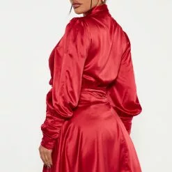 Fashion Nova Tall Only Love Satin Mini Dress - Red -Fashion Nova Dresses Shop 10 06 22Studio4 KJ KP 09 51 25 8 HF22H377 Red P 5554 EH