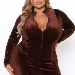 Fashion Nova Chocolate Dream Velvet Mini Dress - Brown 16 Fashion Nova Chocolate Dream Velvet Mini Dress - Brown -Fashion Nova Dresses Shop 10 07 21Studio4 EF RL 15 18 35 55 AD5469FN Brown 2850 PLUS DC