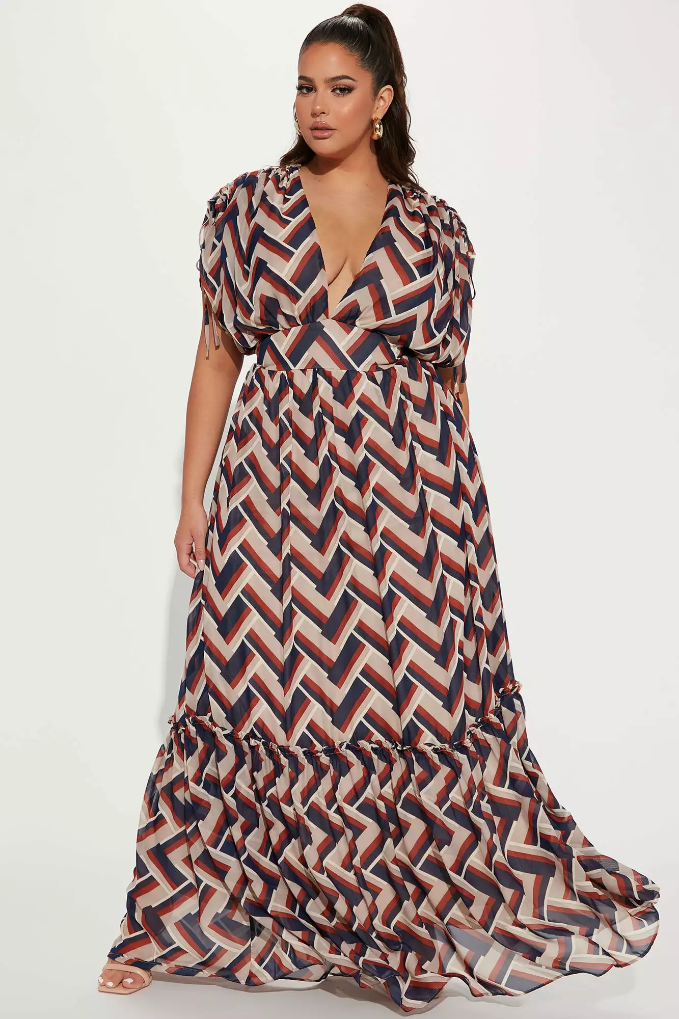 Fashion Nova Afternoon Dates Maxi Dress - Navy/combo 6 Fashion Nova Afternoon Dates Maxi Dress - Navy/combo - Image 4