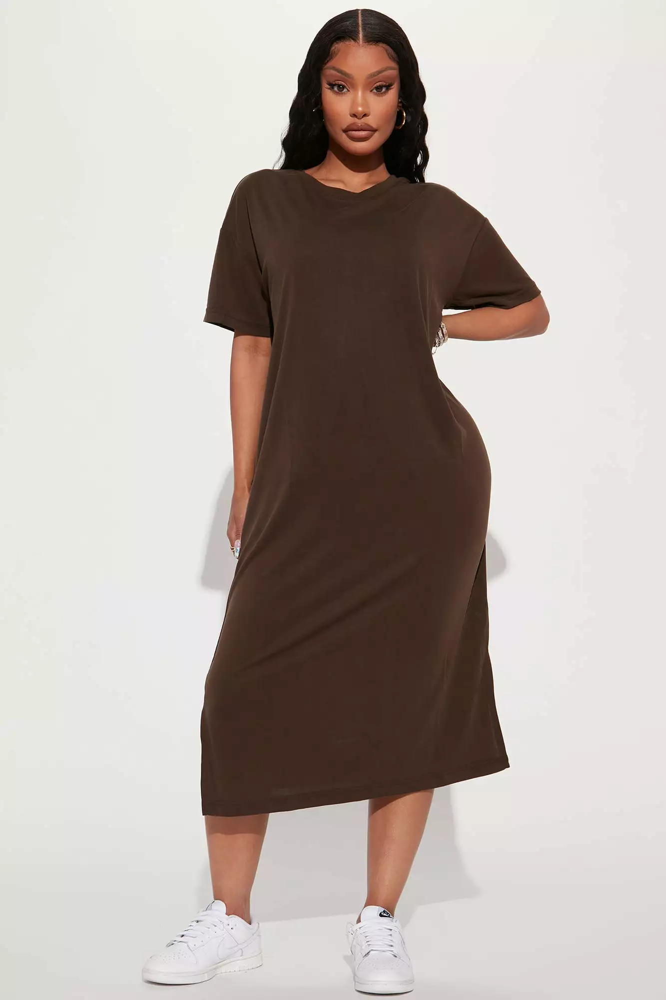 Fashion Nova Raina T-Shirt Dress - Chocolate 3 Fashion Nova Raina T-Shirt Dress - Chocolate