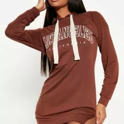 Fashion Nova City Of Angels Mini Dress - Brown
