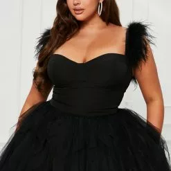 Fashion Nova Camilla Tulle Maxi Dress - Black -Fashion Nova Dresses Shop 10 10 22Studio3 KJ AC 09 55 59 7 BD3080 Black 32260 PLUS PB