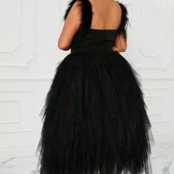Fashion Nova Camilla Tulle Maxi Dress - Black -Fashion Nova Dresses Shop 10 10 22Studio3 KJ AC 09 55 59 7 BD3080 Black 32264 PLUS PB
